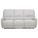 Sylmar - Chenille Upholstered Power Reclining Sofa - Dove Gray
