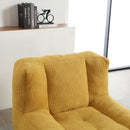 Modern Indoor Fluffy Bean Bag Chair With Memory Foam And Ottoman, Super Soft