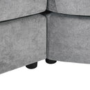Modern 3 Seater Upholstered Sofa With Curved Design