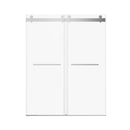 Frameless Double Sliding Soft Close Shower Door, Tempered Glass