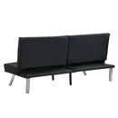 Contemporary Wood Frame Sofa Bed With Stainless Legs - Black