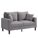 High Resilience Loveseat Sofa With Wooden Frame