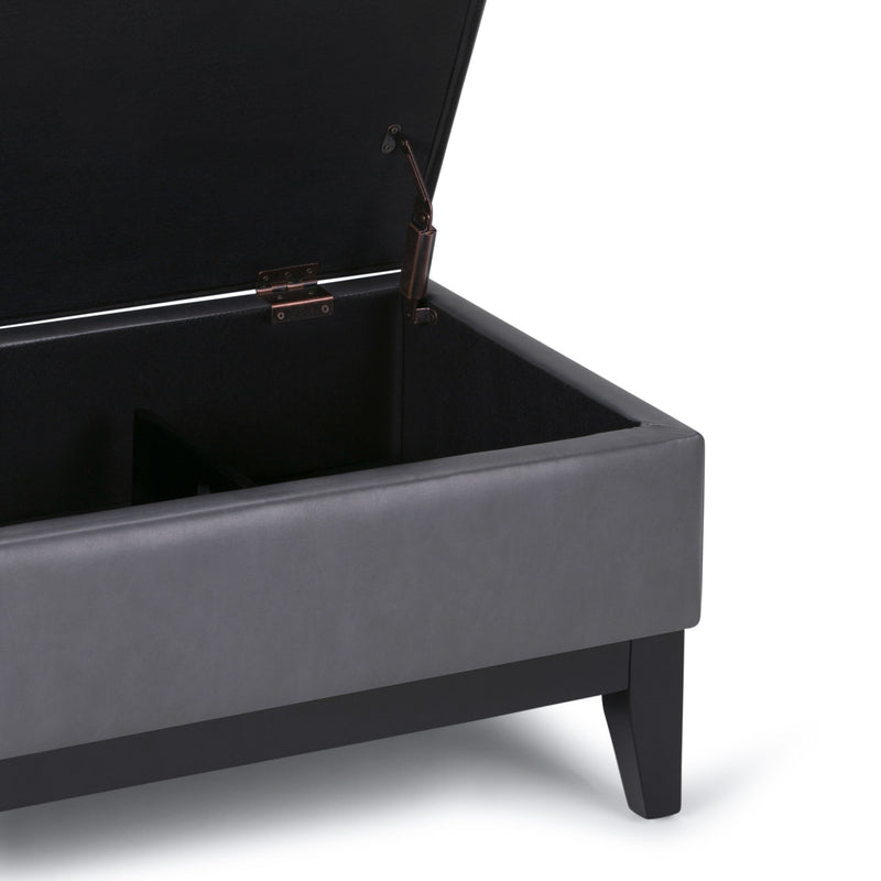 Oregon - Contemporary Storage Ottoman Bench With Tray