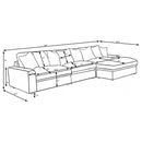 Blaine - Reversible Upholstered Chaise Sectional Sofa