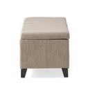 Glouster - Contemporary Storage Ottoman V2 With Upholstered Fabric - Sand