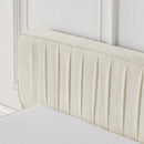 Modern Upholstered Platform Bed Frame With Pleated Design