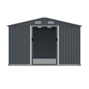 Outdoor Storage Shed Large Metal Tool Sheds, Heavy Duty Storage House With Sliding Doors