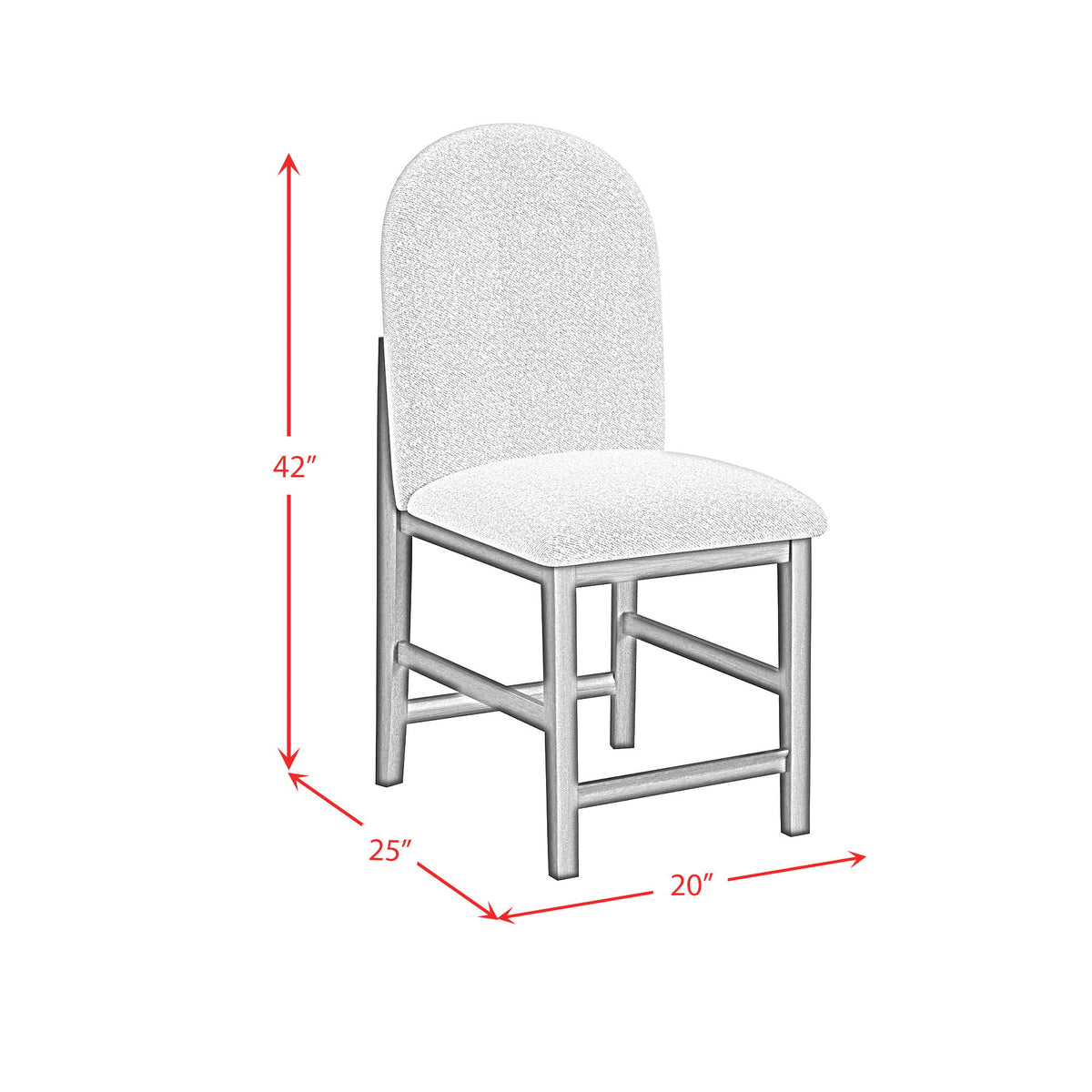 Portland Round Back Counter Stool (Set of 2) in Black / Gray by Elements International, view 2