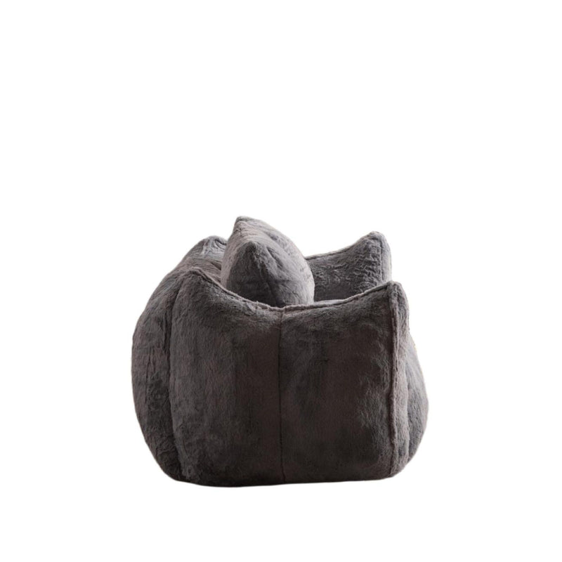 Giant Bean Bag Couch, Ultra Soft Fluffy Loveseat For Living Room Reading Chair With Pillows - Gray