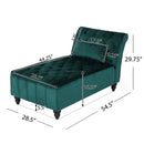 Ethereala - Upholstered Velvet Chaise Lounge With Button Tufted