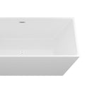 Glossy Freestanding Soaking Tub With Drain, Spacious Stand Alone Bathtub For Bathrooms - Glossy White