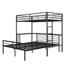 Bunk Bed With Desk, Ladder And Quality Slats For Bedroom