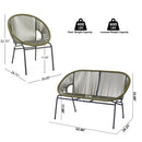 Nusa - Outdoor Patio 3 Piece Chat Set