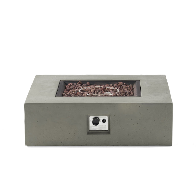 Modern 50,000 Btu Square Fire Table With Propane Tank