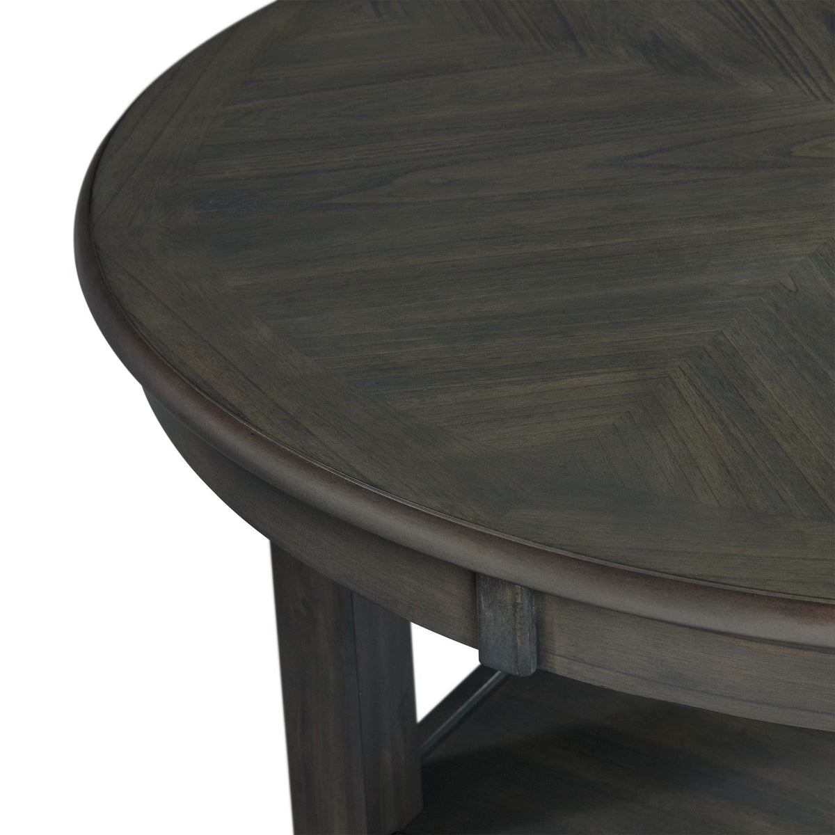 Amherst Dining Table With Wood Leg in Gray Finish by Elements International, view 3