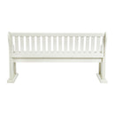 Stone - Pew Bench With Storage - White