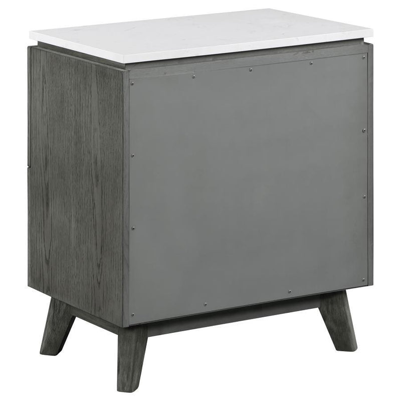 Nathan - 2-Drawer Nightstand - Gray