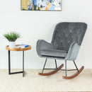 Hannah - Mid-Century Modern Rocking Chair - Gray
