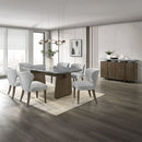 Dillon - Dining Table With Marble Top - Natural / Walnut