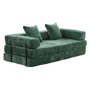 Convertible Floor Sofa Bed With Pillow Back Support Armrest