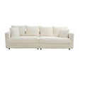 Modern Comfy Upholstered 4 Seat Sofa Cloud Couch,Deep Seat With Soft Pillows