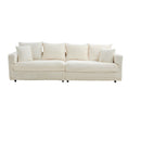 Modern Comfy Upholstered 4 Seat Sofa Cloud Couch,Deep Seat With Soft Pillows
