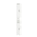 Slim Tall Bathroom Storage Cabinet With Adjustable Shelves, 2 Doors Freestanding Cabinet - White