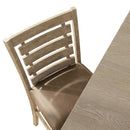 Dining Counter Height Chairs Modern Farmhouse Rustic Look Distressed Design Ladderback Solid Wood (Set of 2) - Grayish Brown