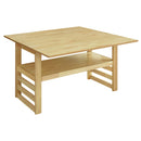 5 Piece Extendable Wood Square Dining Table Set With 2 Drop Leaves
