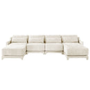 Stylish Sofa With Ottoman And Lumbar Pillows, Ergonomic Design