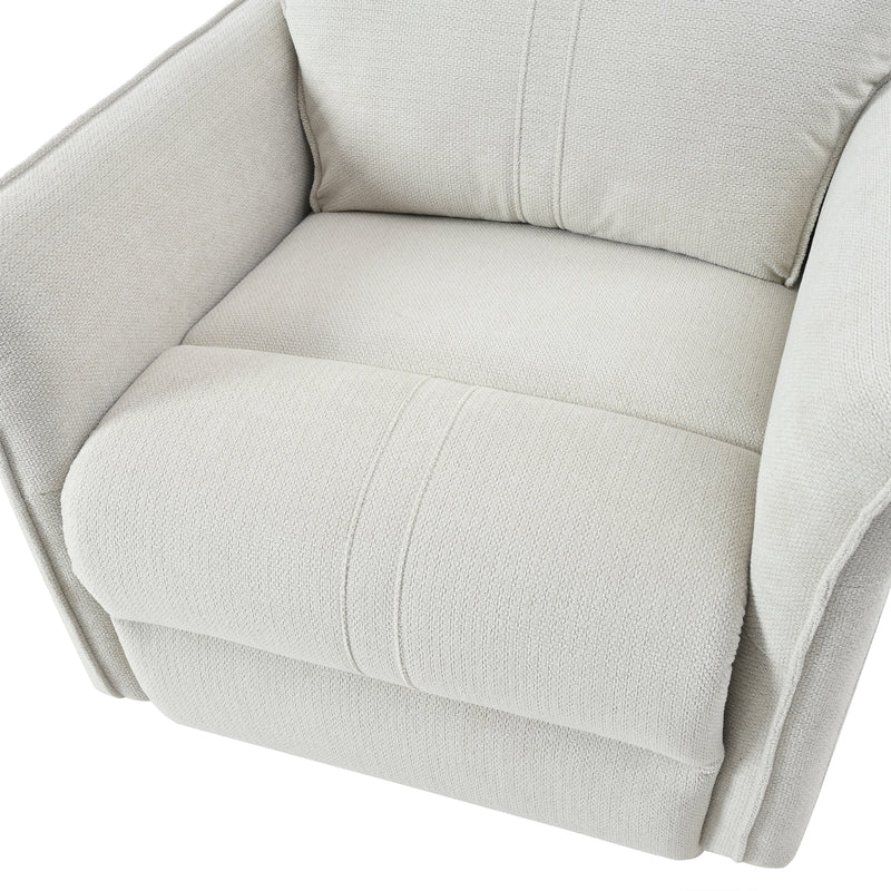 thumbnail image 2 of Rocking Recliner Chair With Footrest, Foldable Glider For Nursery & Living Room, Upholstered 2 of 14