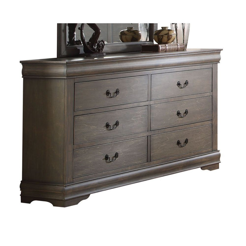 Bring casual elegance into your home with the Louis Phillipe dresser. This dresser is a piece that offers any bedroom a sophisticated look.