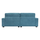 Modern Fabric Sofa With Plush Cushions, Sleek Arm Design