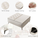 Modern Square Storage Ottoman Coffee Table With Lift-Top Design