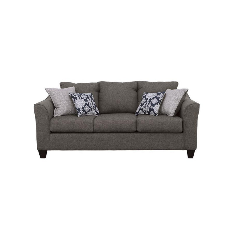 Salizar - Upholstered Flared Arm Sofa - Charcoal Gray - Atlantic Fine Furniture Inc