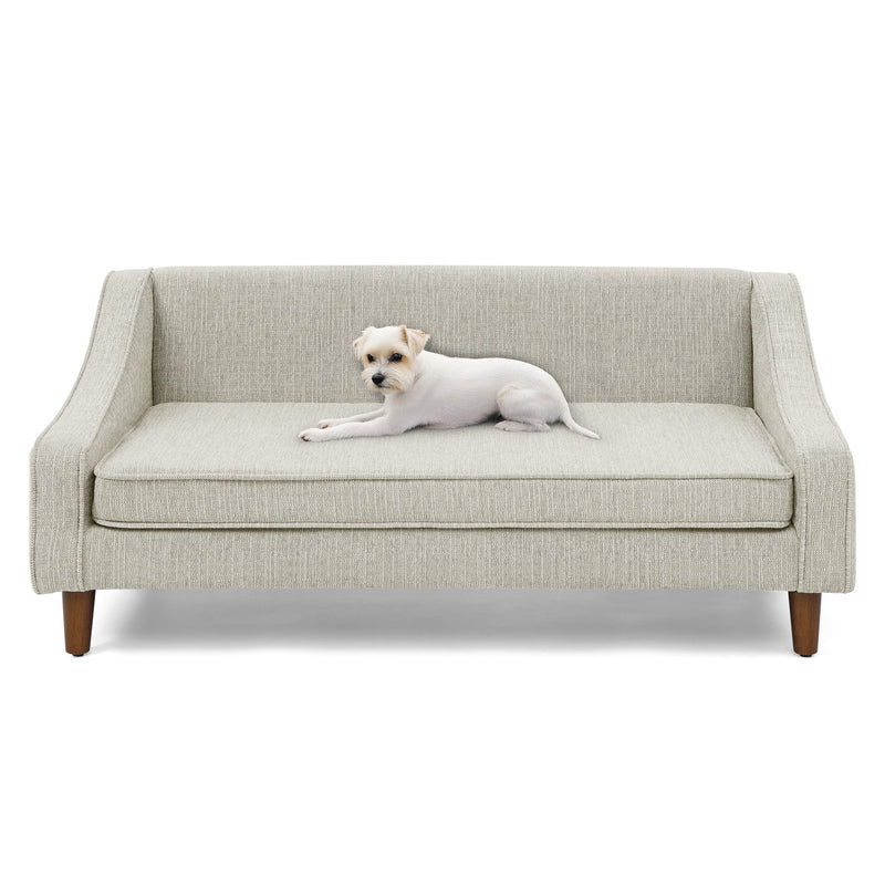 Modern Durable Elevated Dog Sofa Bed With Irregular Armrest Design