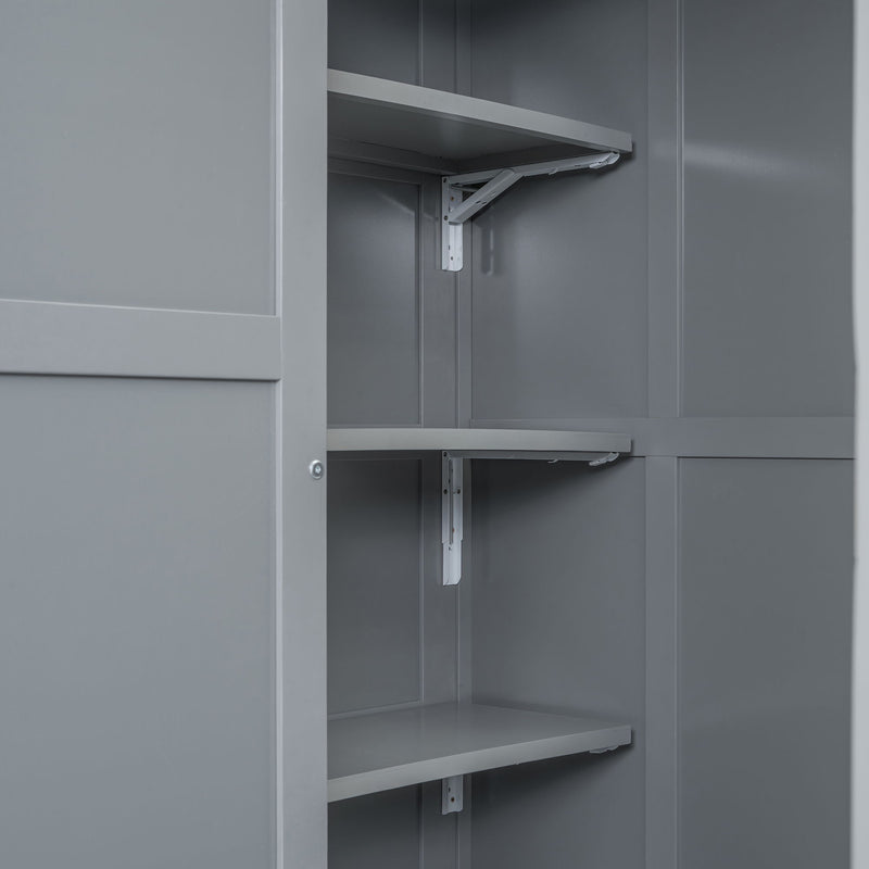 Loft Bed With Wardrobe, Desk And Shelves