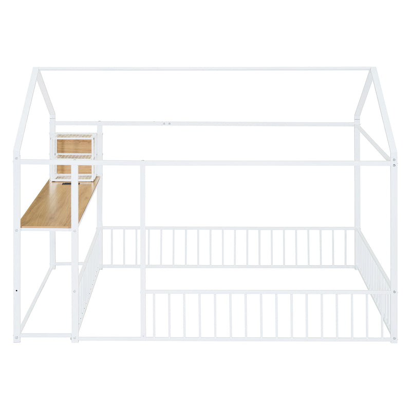 House Frame With Desk, Shelves, Power Outlets And USB Ports