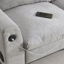 Sectional With Bluetooth Speaker Comfy Cloud Couch Set With Drop Down Table Cup Holders, USB Charger Storage Armrest Wide Seat Sofa