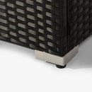 32" Propane Gas Fire Pit Table With Propane Tank Cover, 50000 Btu Rectangular Steel Fire Pit With Beautiful Wicker Base