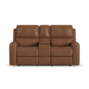 Linden - Power Reclining Loveseat With Console & Power Headrests & Lumbar