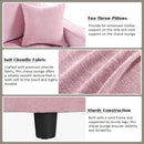 Modern Chaise Lounge Upholstered Sofa Couch With Tufted Seat And Detachable Pillows For Living Room