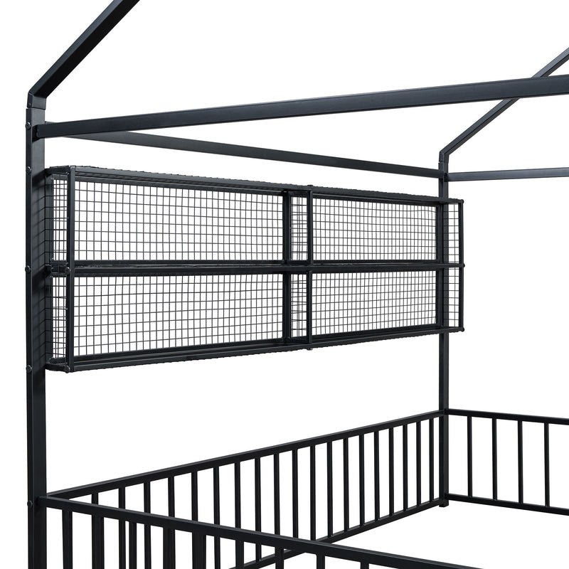 House Frame With Fence And Shelves