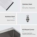 Drop In Kitchen Sink, 16 Gauge Stainless Steel, Single Bowl, Topmount Basin