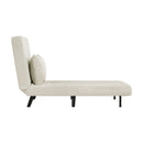 3 In 1 Foldable Linen Chaise Lounge With Adjustable Backrest