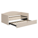 Daybed With Extended Pop Up Trundle, Upholstered Sofa Bed Daybed