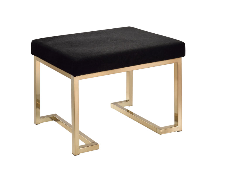 Boice - Ottoman - Black / Champagne