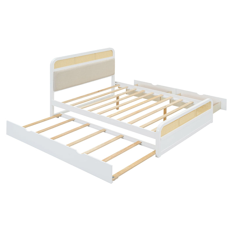 Platform Bed With Trundle And 2 Drawers