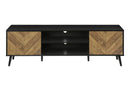 TV Stand, Console, Media Entertainment Center, Storage Cabinet, Modern Design - Black