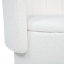 Modern 360 Degree Swivel Back Sofa Chair With Storage Space Boucle, Perfect For Bedroom And Living Room - Beige